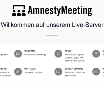 Videokonferenz für Amnesty International Deutschland e. V.